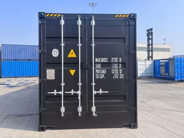 Shipping container 40FT open side with doors sideview front view