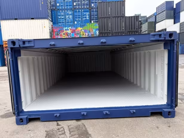 shipping container 20FT open top half height inside